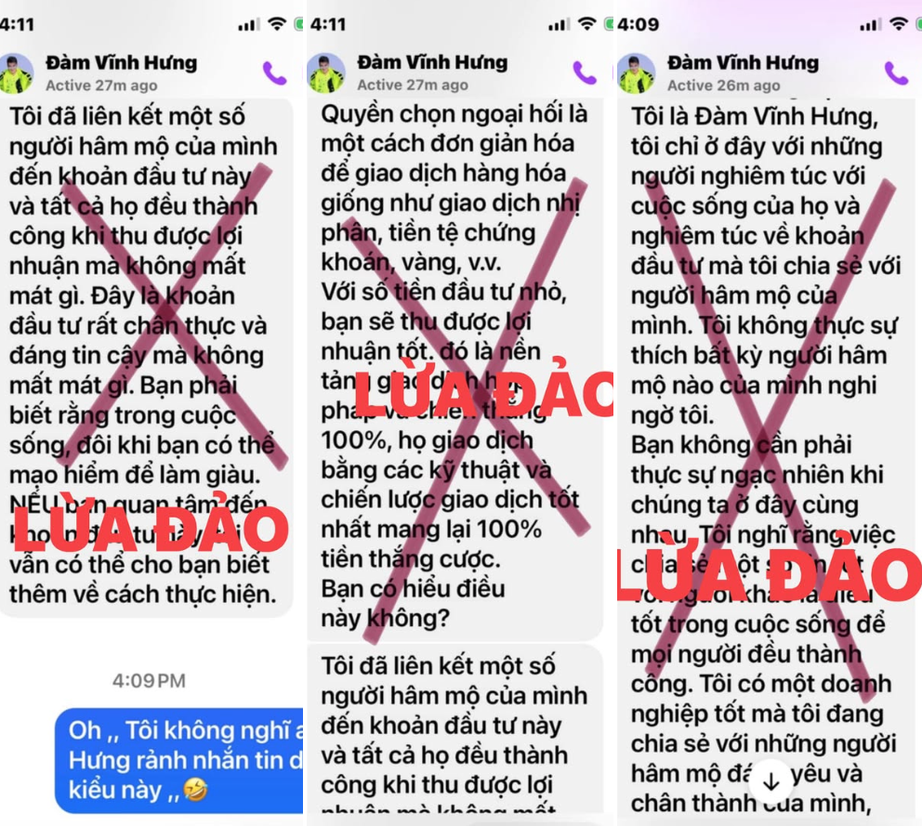 Đàm Vĩnh Hưng cảnh báo nhiều kẻ mạo danh anh để lừa đảo- Ảnh 1. Đàm Vĩnh Hưng cảnh báo nhiều kẻ mạo danh anh để lừa đảo- Ảnh 1.