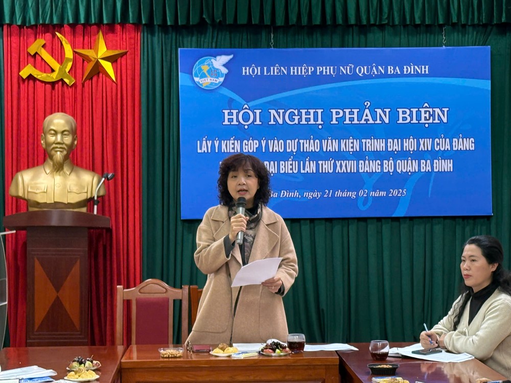 z6337814996739456f1e5a782af81a02cc4f73ed442a47_ikfk Tổ chức Hội nghị lấy ý kiến góp ý vào Dự thảo văn kiện trình Đại hội XVI của Đảng và Đại hội Đảng bộ quận Ba Đình - ảnh 1