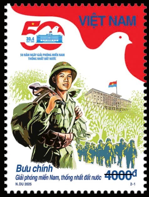 mau_1_edjm Phát hành bộ tem Kỷ niệm 50 năm thống nhất đất nước - ảnh 1