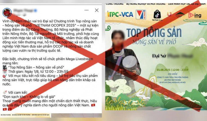 Cục Xúc tiến thương mại không bổ nhiệm/đề xuất cá nhân nào làm Đại sứ Hội chợ VIETNAM OCOPEX 2025