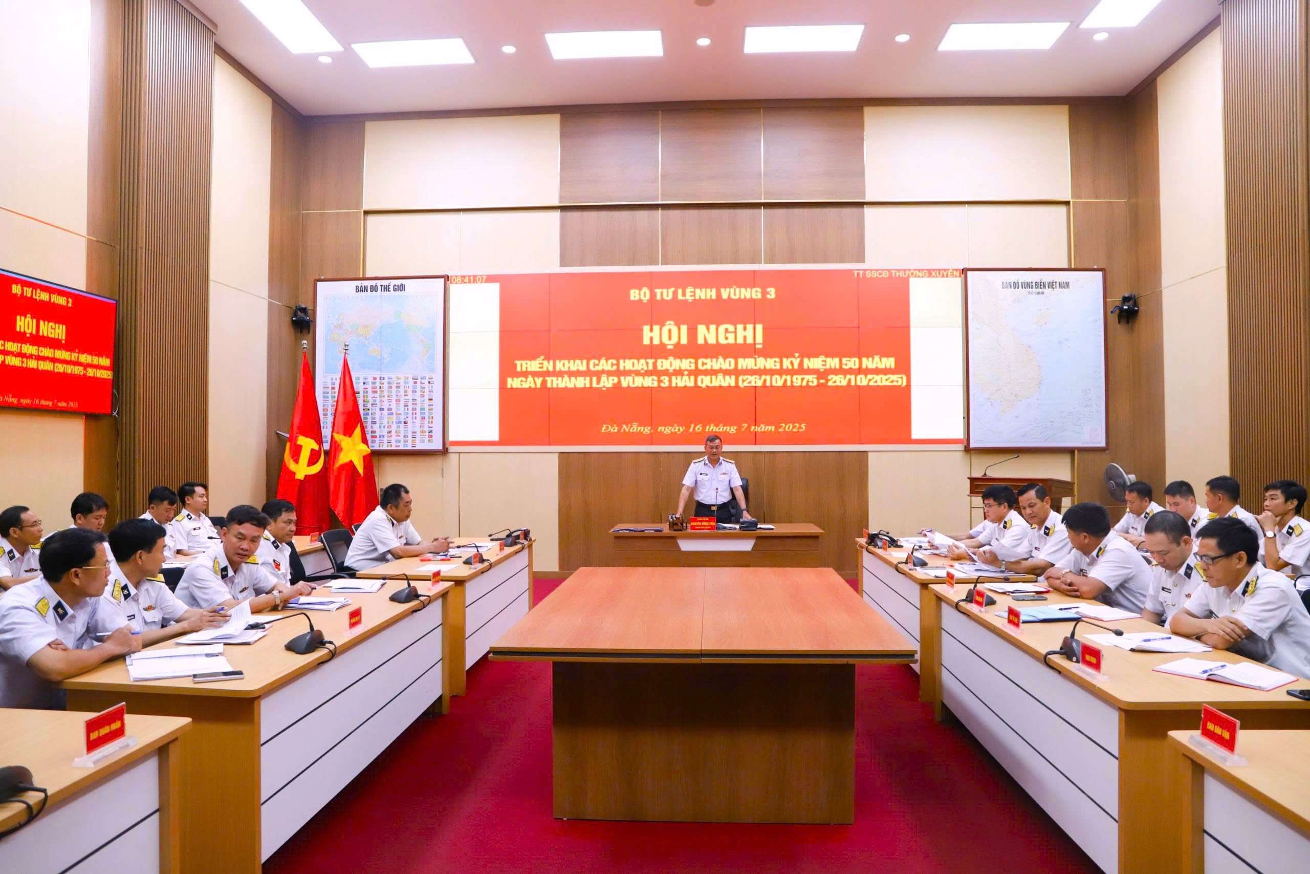 Họp Ban tổ chức triển khai các hoạt động chào mừng kỷ niệm 50 năm Ngày thành lập Vùng 3 Hải quân