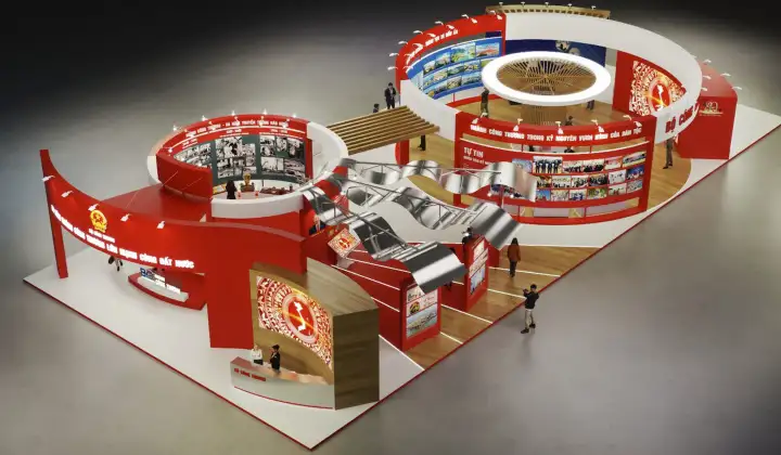 Phối cảnh 3D Triển lãm “80 năm ngành Công Thương lớn mạnh cùng đất nước”