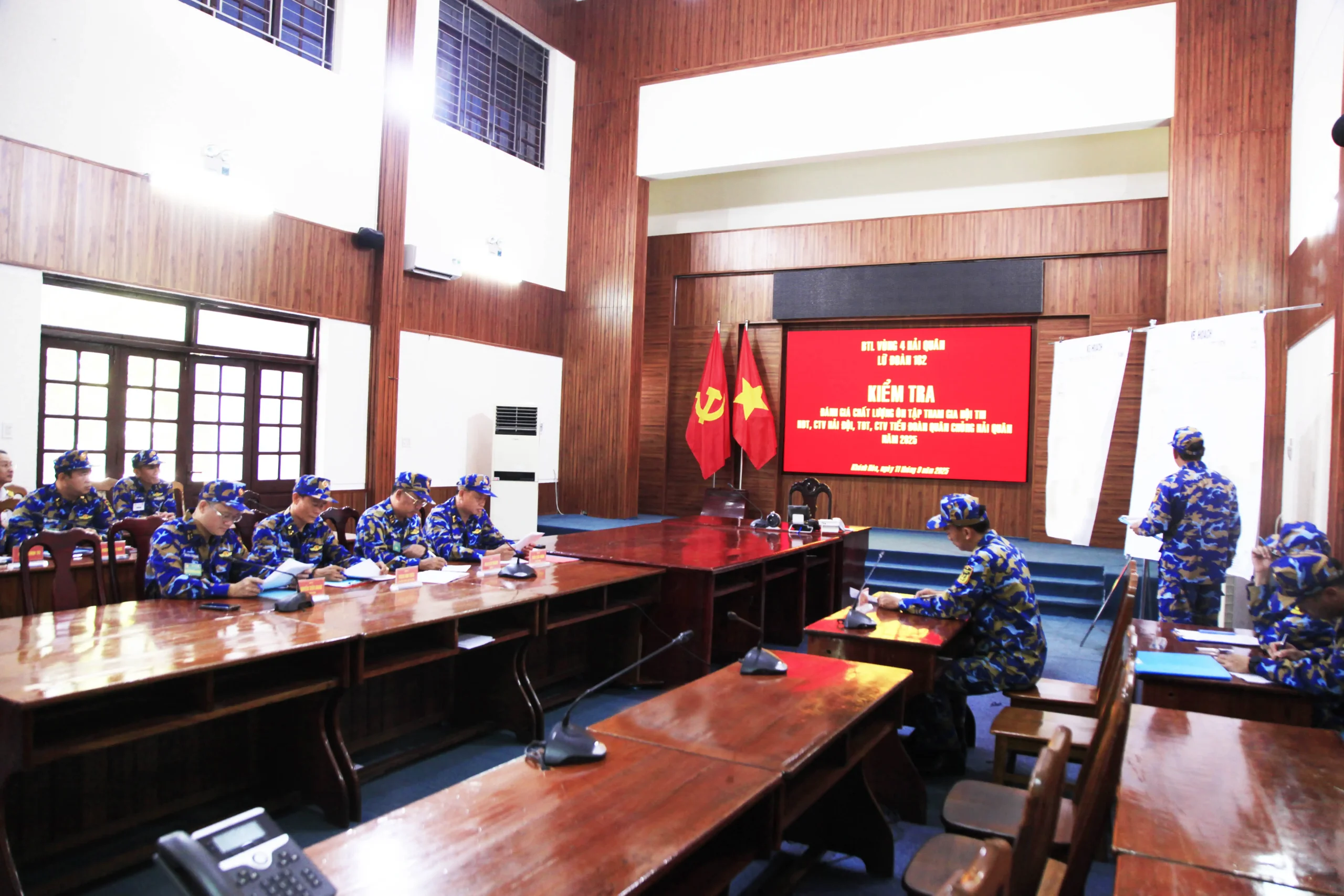 Lữ đoàn 162, Vùng 4 Hải quân kiểm tra chất lượng ôn tập của Hải đội trưởng, Chính trị viên Hải đội.