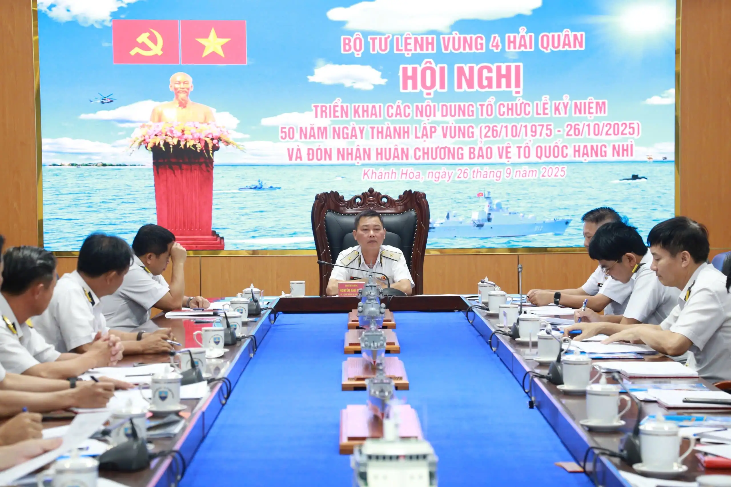 Vùng 4 Hải quân tổ chức Hội nghị triển khai công tác Kỷ niệm 50 năm Thành lập và đón nhận huân chương bảo vệ Tổ quốc Hạng Nhì