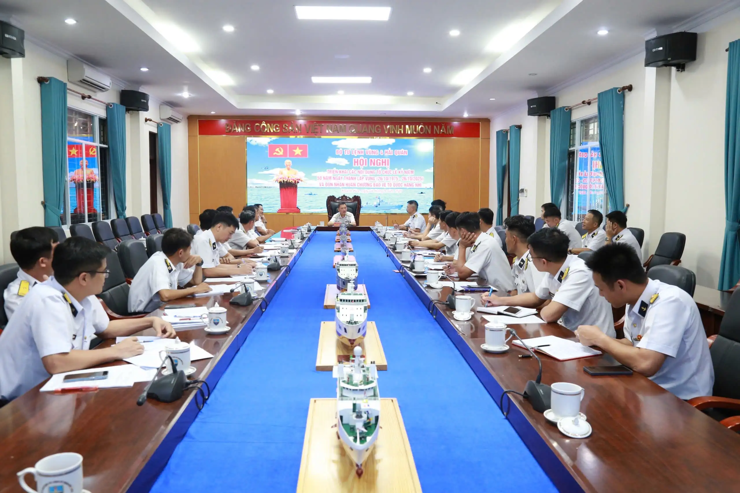 Vùng 4 Hải quân tổ chức Hội nghị triển khai công tác Kỷ niệm 50 năm Thành lập và đón nhận huân chương bảo vệ Tổ quốc Hạng Nhì