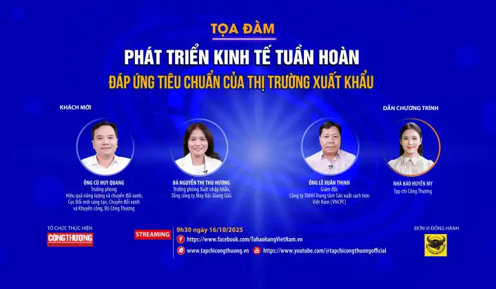 [TRỰC TUYẾN] Phát triển kinh tế tuần hoàn đáp ứng tiêu chuẩn của thị trường xuất khẩu