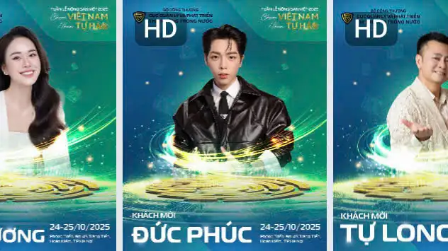 NSND Tự Long, ca sĩ Đức Phúc và MC Mai Phương sẽ đồng hành cùng Tuần lễ Nông sản Việt 2025