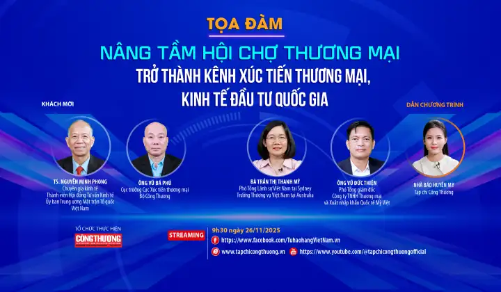 [TRỰC TUYẾN] Nâng tầm hội chợ thương mại trở thành kênh xúc tiến thương mại, kinh tế đầu tư quốc gia