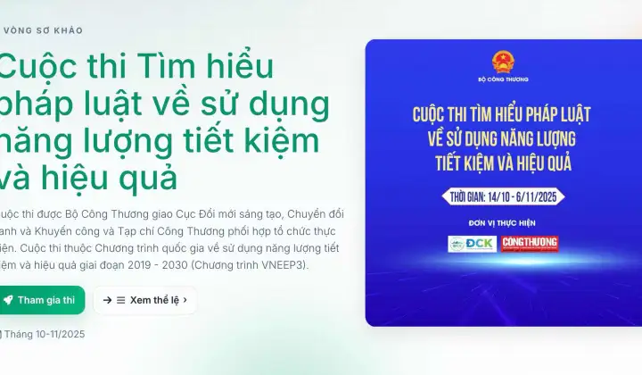 Cuộc thi “Tìm hiểu pháp luật về sử dụng năng lượng tiết kiệm và hiệu quả” lan toả và tăng tốc