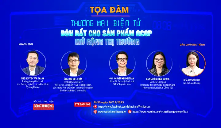 [Tọa đàm trực tuyến] Thương mại điện tử – Đòn bẩy cho sản phẩm OCOP mở rộng thị trường