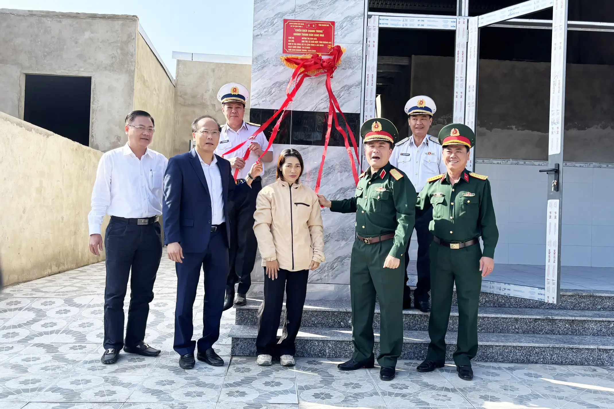 Quân chủng Hải quân khánh thành, bàn giao 8 căn nhà trong “Chiến dịch Quang Trung”