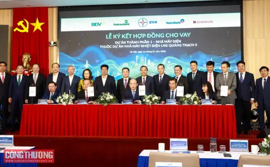 EVN ký kết hợp đồng cho vay Dự án thành phần 1 – Nhà máy điện thuộc Nhà máy Nhiệt điện LNG Quảng Trạch II