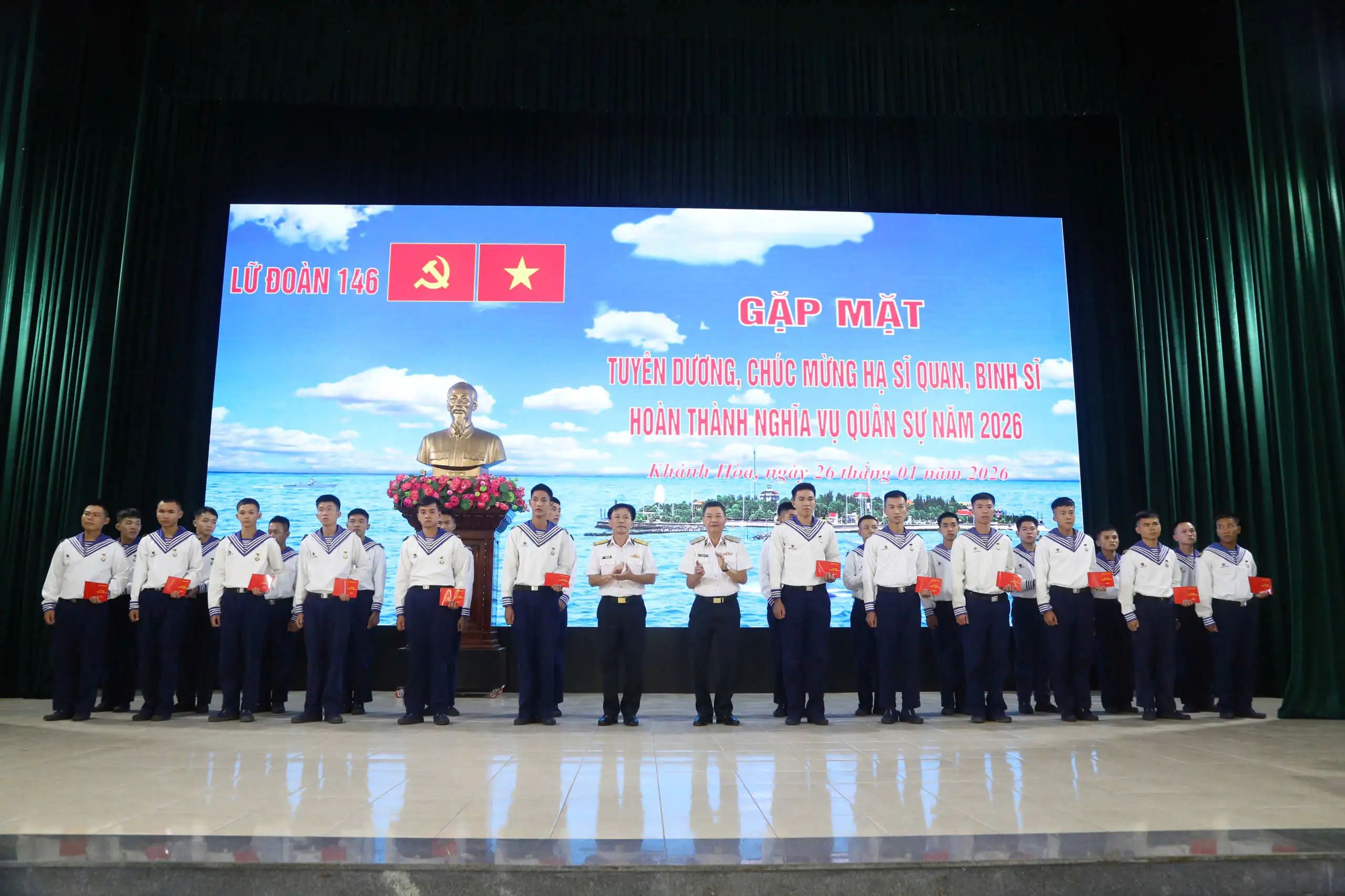 Lữ đoàn 146 tổ chức gặp mặt tuyên dương, chúc mừng Hạ sĩ quan – Binh sĩ hoàn thành nghĩa vụ quân sự năm 2026