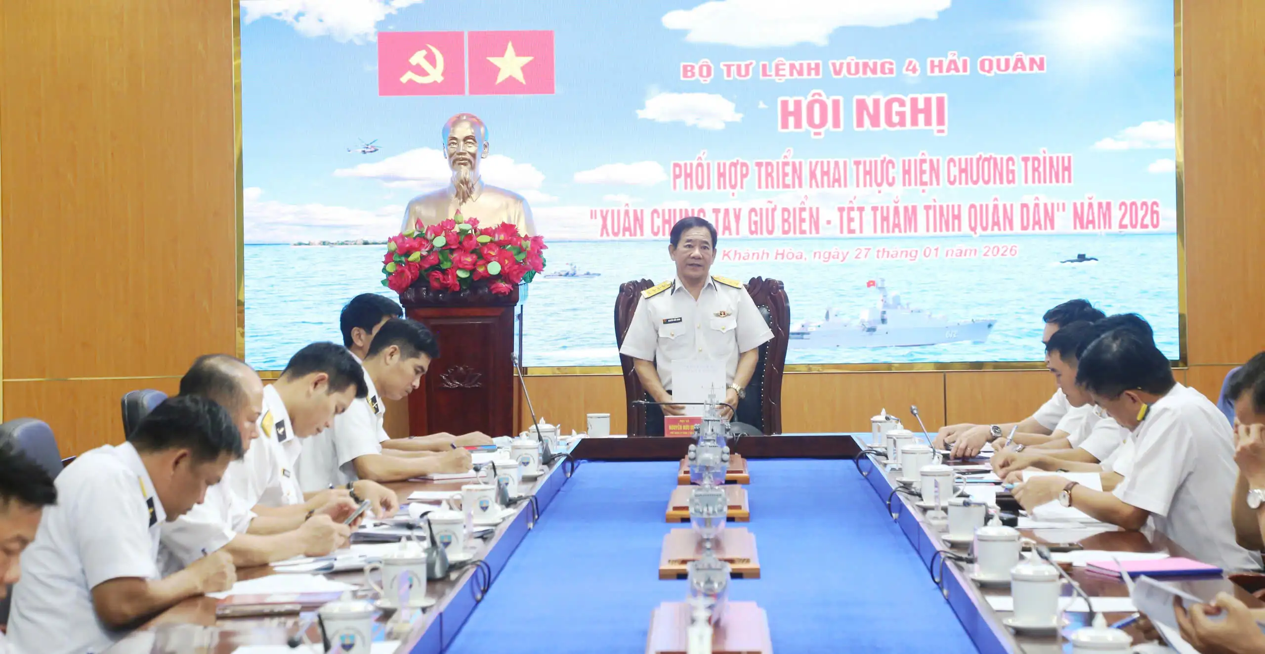 Vùng 4 Hải quân tổ chức Hội nghị phối hợp, triển khai thực hiện Chương trình “Xuân chung tay giữ biển – Tết thắm tình quân dân” năm 2026