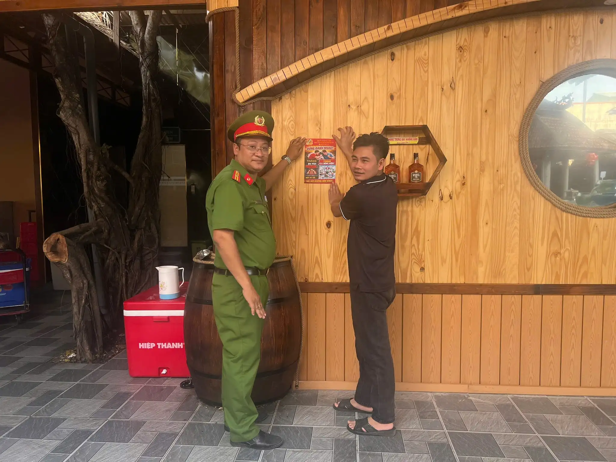 Đồn Công an KCN Minh Hưng: Tuyên truyền trực quan, giữ vững an ninh trật tự dịp Tết Bính Ngọ 2026