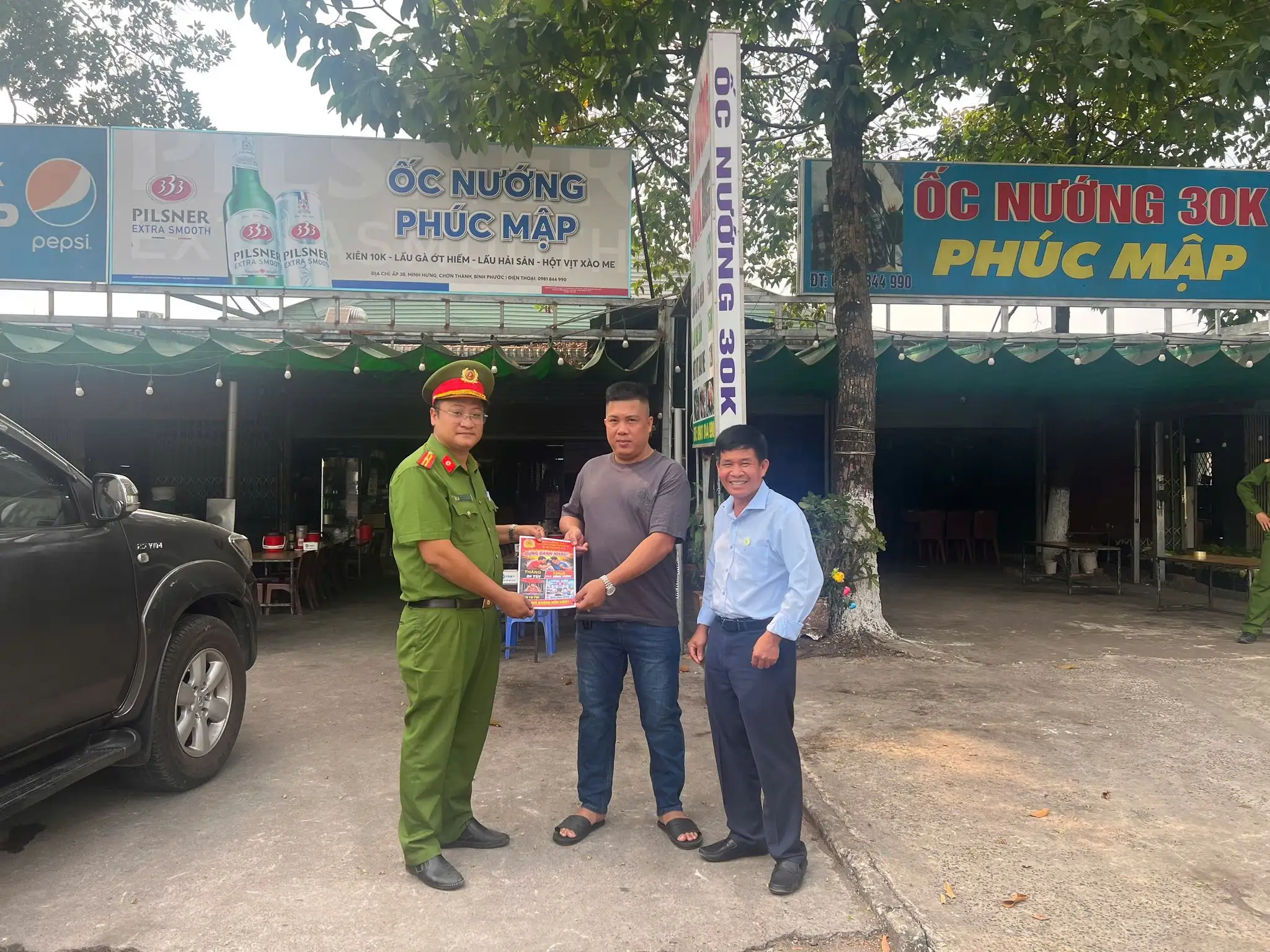 Đồn Công an KCN Minh Hưng: Tuyên truyền trực quan, giữ vững an ninh trật tự dịp Tết Bính Ngọ 2026