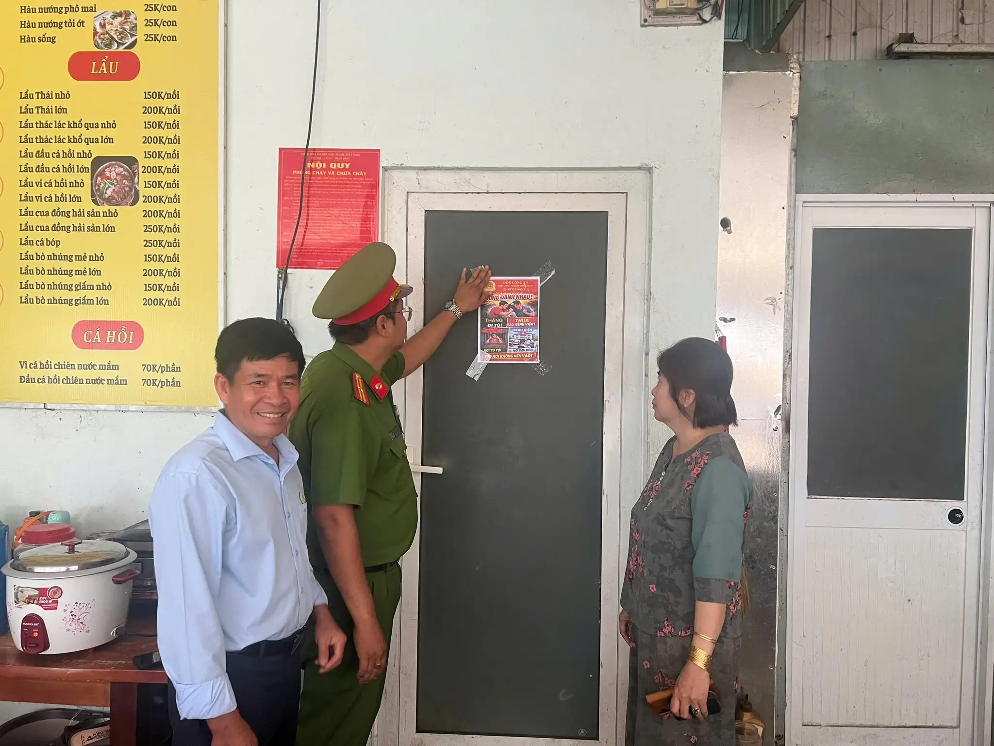 Đồn Công an KCN Minh Hưng: Tuyên truyền trực quan, giữ vững an ninh trật tự dịp Tết Bính Ngọ 2026