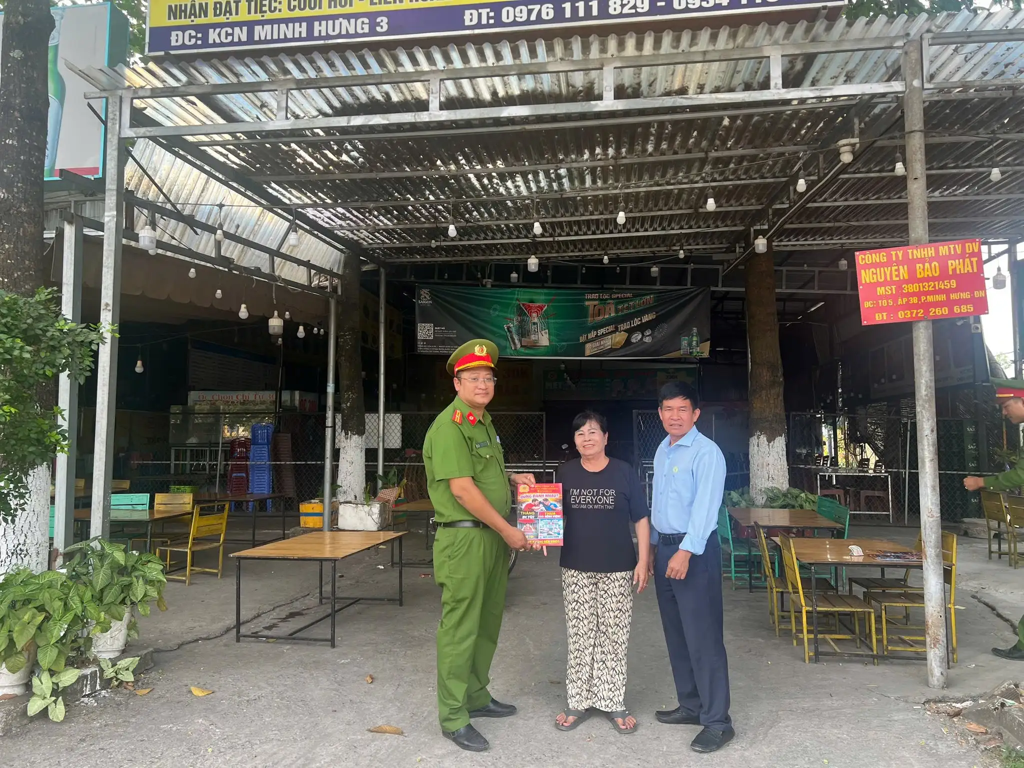 Đồn Công an KCN Minh Hưng: Tuyên truyền trực quan, giữ vững an ninh trật tự dịp Tết Bính Ngọ 2026