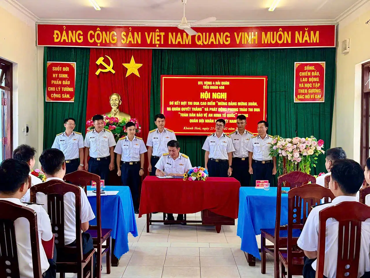 Tiểu đoàn 458 sơ kết đợt thi đua cao điểm “Mừng đảng, mừng xuân, ra quân quyết thắng” năm 2026 và phát động Phong trào thi đua.