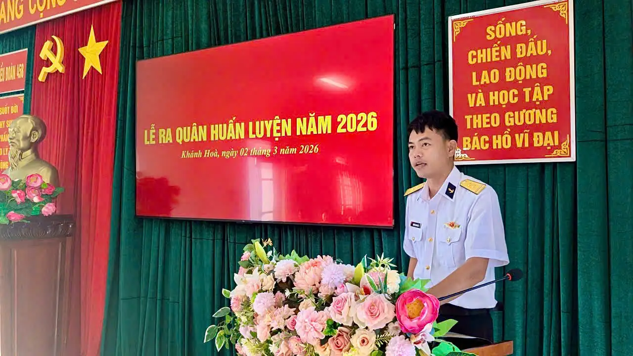Tiểu đoàn 458 -BTL Vùng 4 Hải quân tổ chức lễ ra quân huấn luyện năm 2026