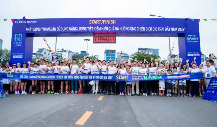 Lộ diện Top 3 chung cuộc Giải chạy trực tuyến hưởng ứng “Toàn dân sử dụng năng lượng tiết kiệm, hiệu quả và hưởng ứng Chiến dịch Giờ Trái đất năm 2026”