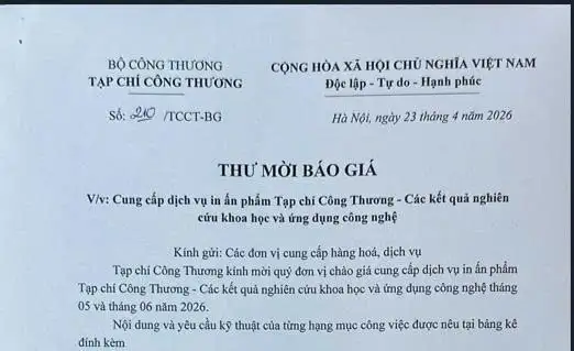 TẠP CHÍ CÔNG THƯƠNG MỜI BÁO GIÁ CUNG CẤP DỊCH VỤ IN ẤN