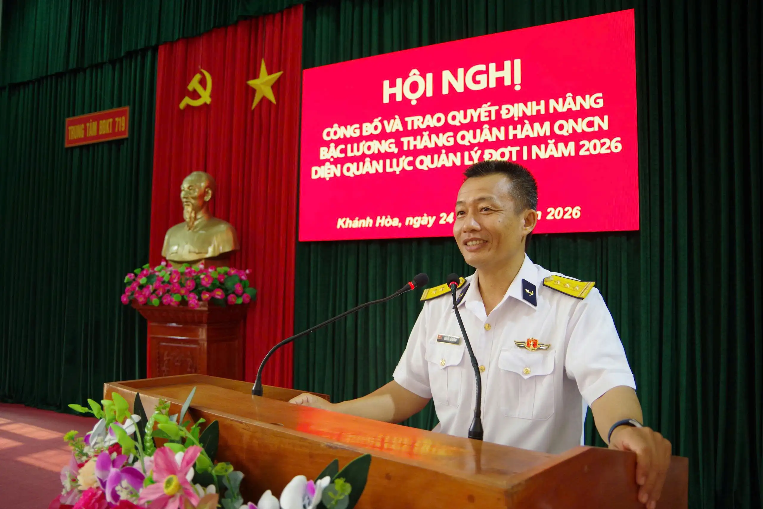 Trung tâm Bảo đảm Kỹ thuật 719, Vùng 4 Hải quân, công bố, trao quyết định nâng lương, thăng quân hàm quân nhân chuyên nghiệp năm 2026