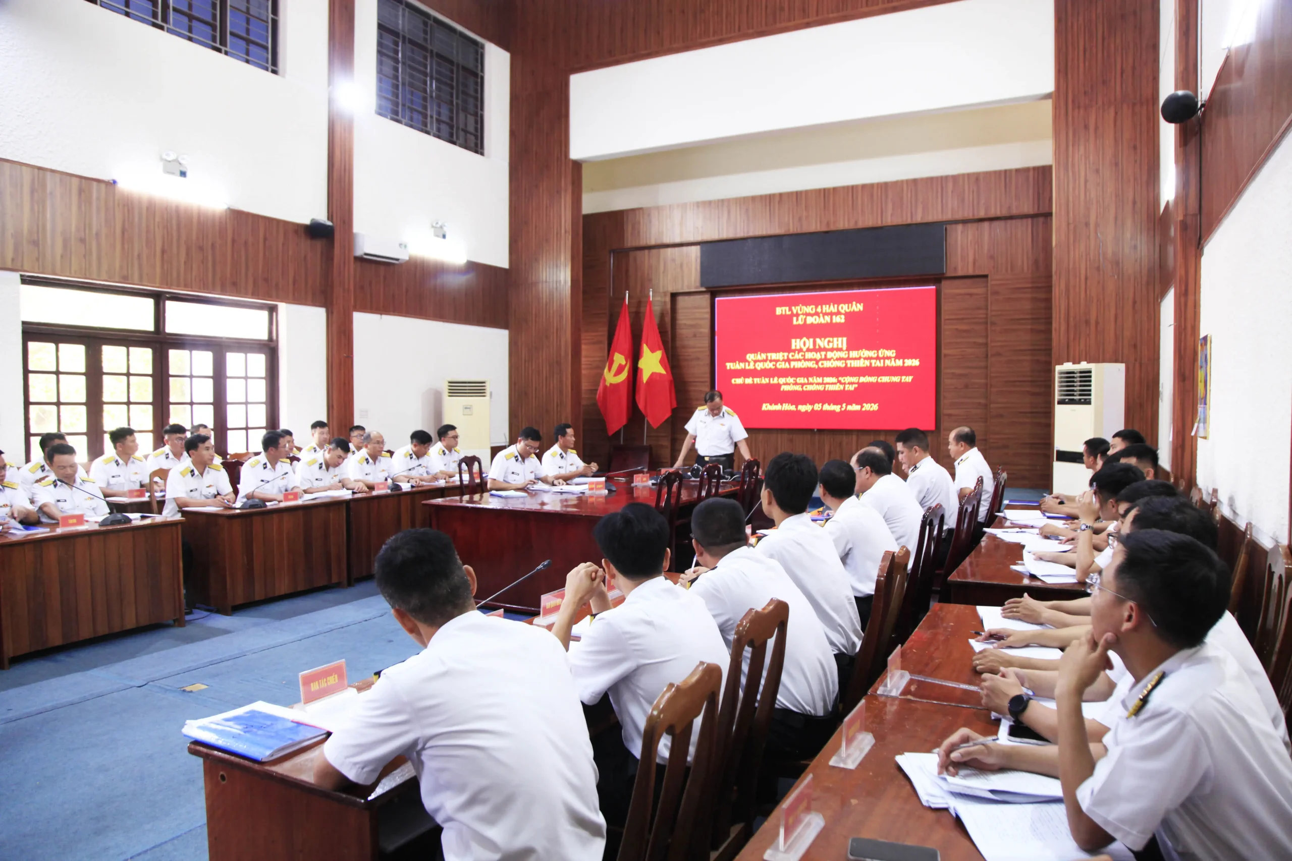 Lữ đoàn 162, Vùng 4 Hải quân thực hiện phương châm 4 tại chỗ trong phòng, chống thiên tai