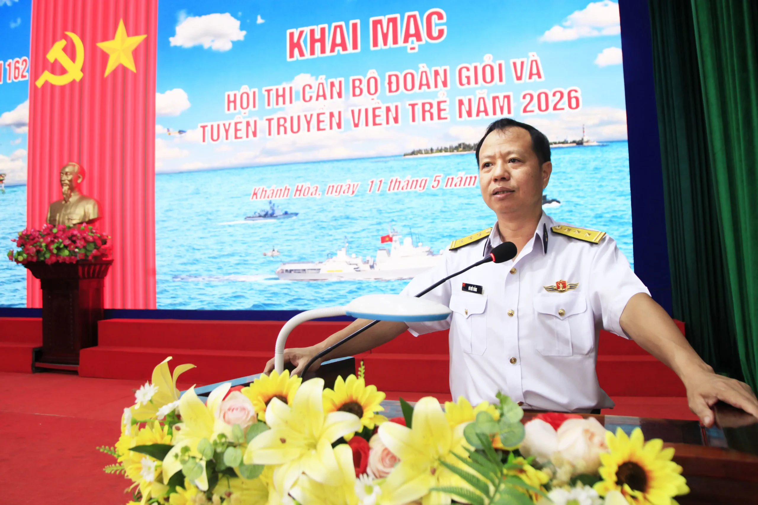 Sôi nổi hội thi cán bộ Đoàn giỏi và Tuyên truyền viên trẻ ở Lữ đoàn 162.