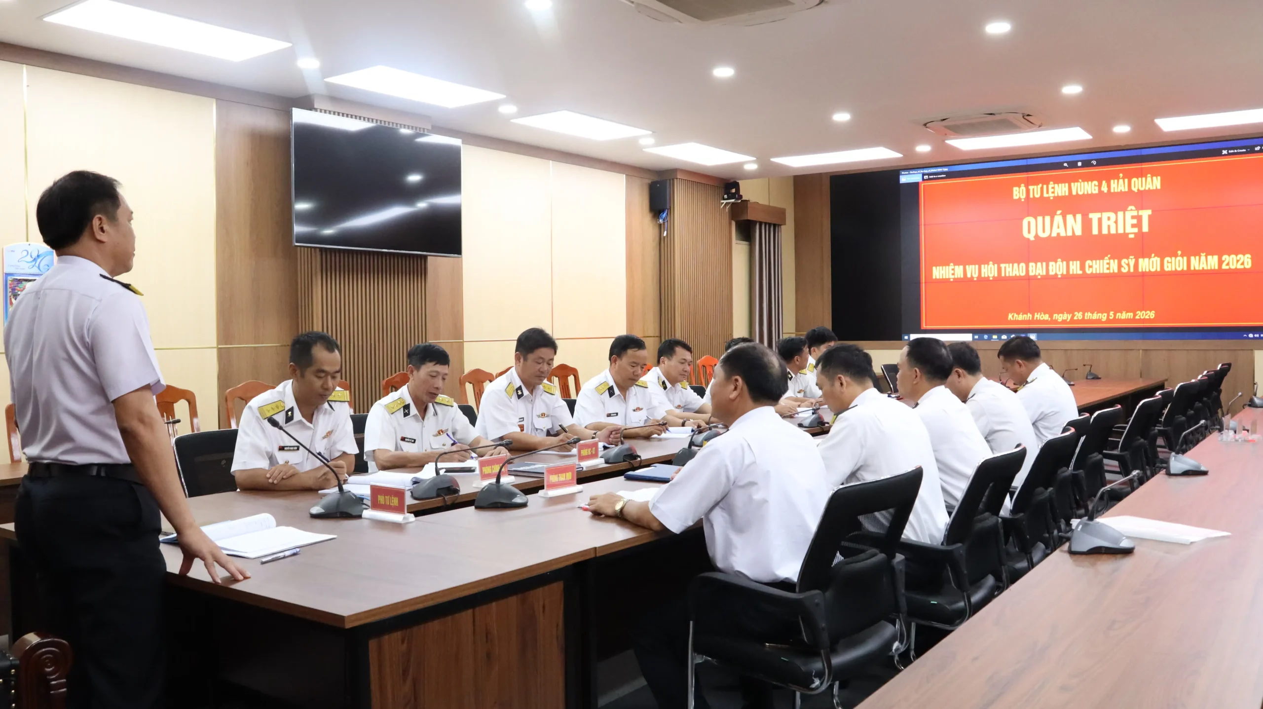 Vùng 4 Hải quân quán triệt nhiệm vụ Hội thao đại đội huấn luyện chiến sĩ mới giỏi năm 2026 2 Vùng 4 Hải quân quán triệt nhiệm vụ Hội thao đại đội huấn luyện chiến sĩ mới giỏi năm 2026