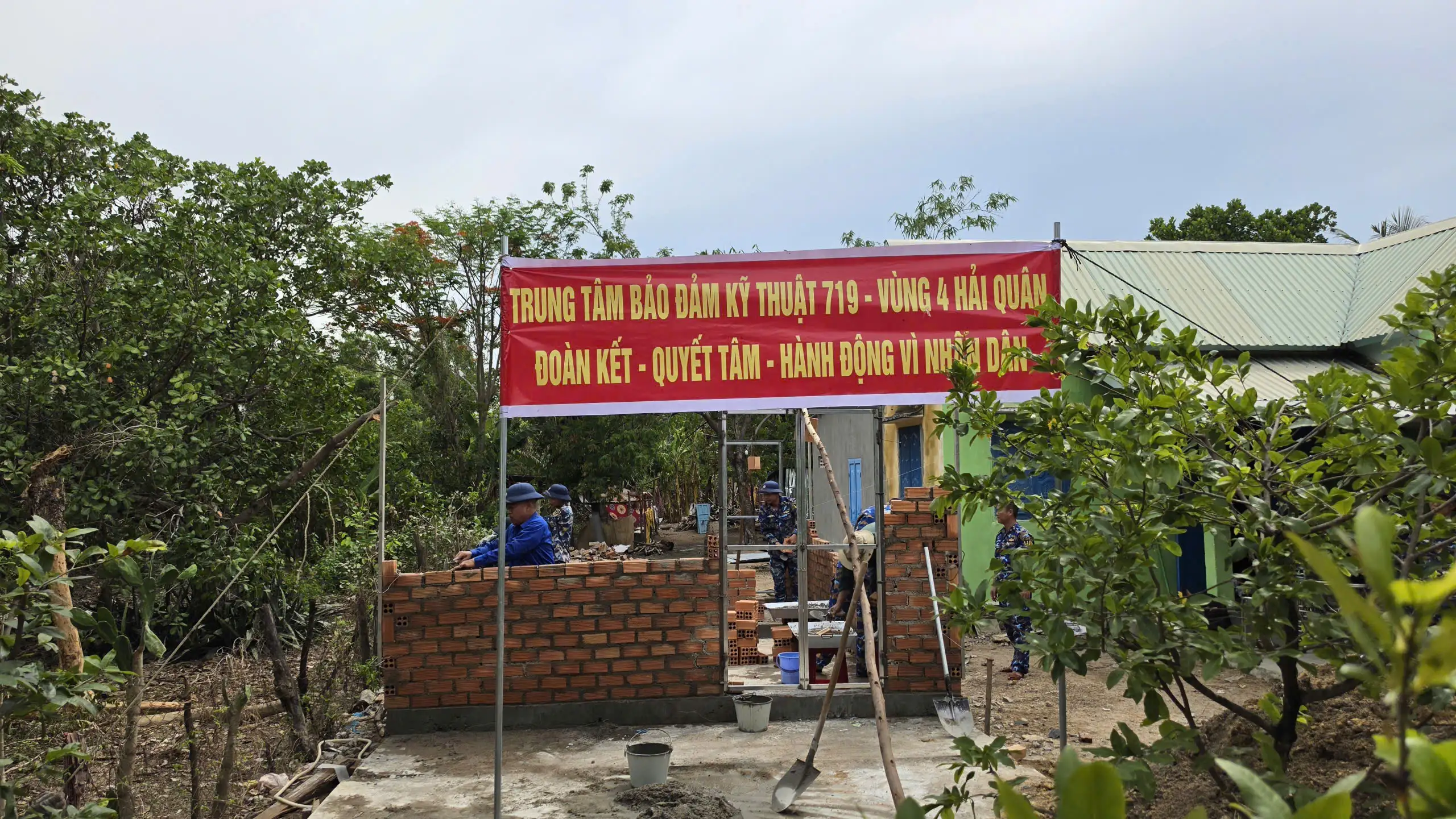 Trung tâm Bảo đảm kỹ thuật 719 phối hợp tổ chức Lễ khởi công xây nhà cho gia đình chính sách