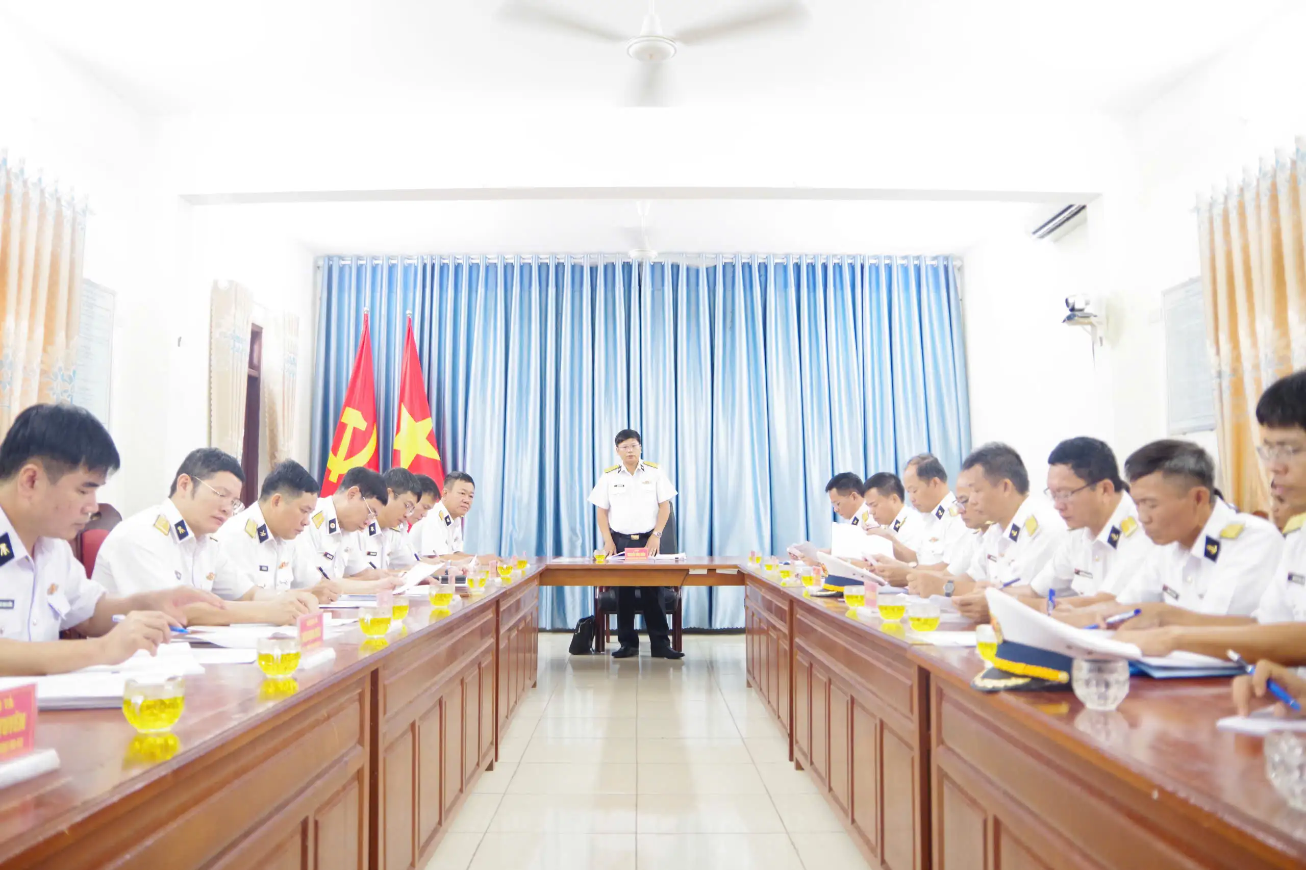 Cục Hậu cần – Kỹ thuật Hải quân kiểm tra kết quả thực hiện công tác Hậu cần – Kỹ thuật 5 năm (2021-2025) tại Trung tâm Bảo đảm Kỹ thuật 719