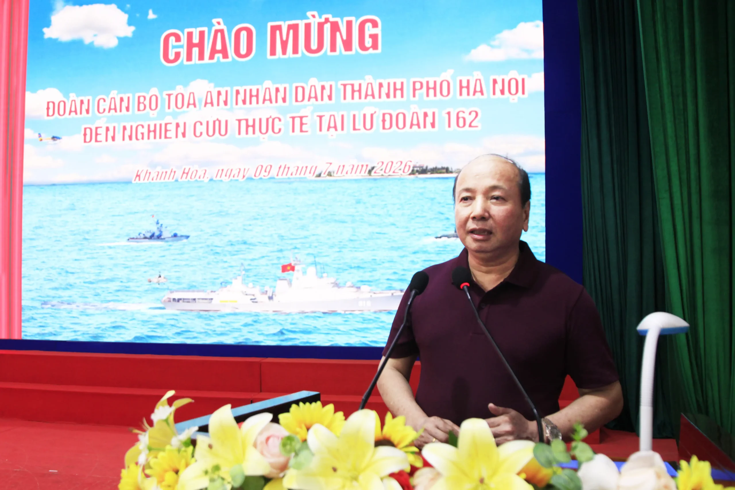 Tòa án nhân dân thành phố Hà Nội tham quan, tìm hiểu thực tế tại Lữ đoàn 162