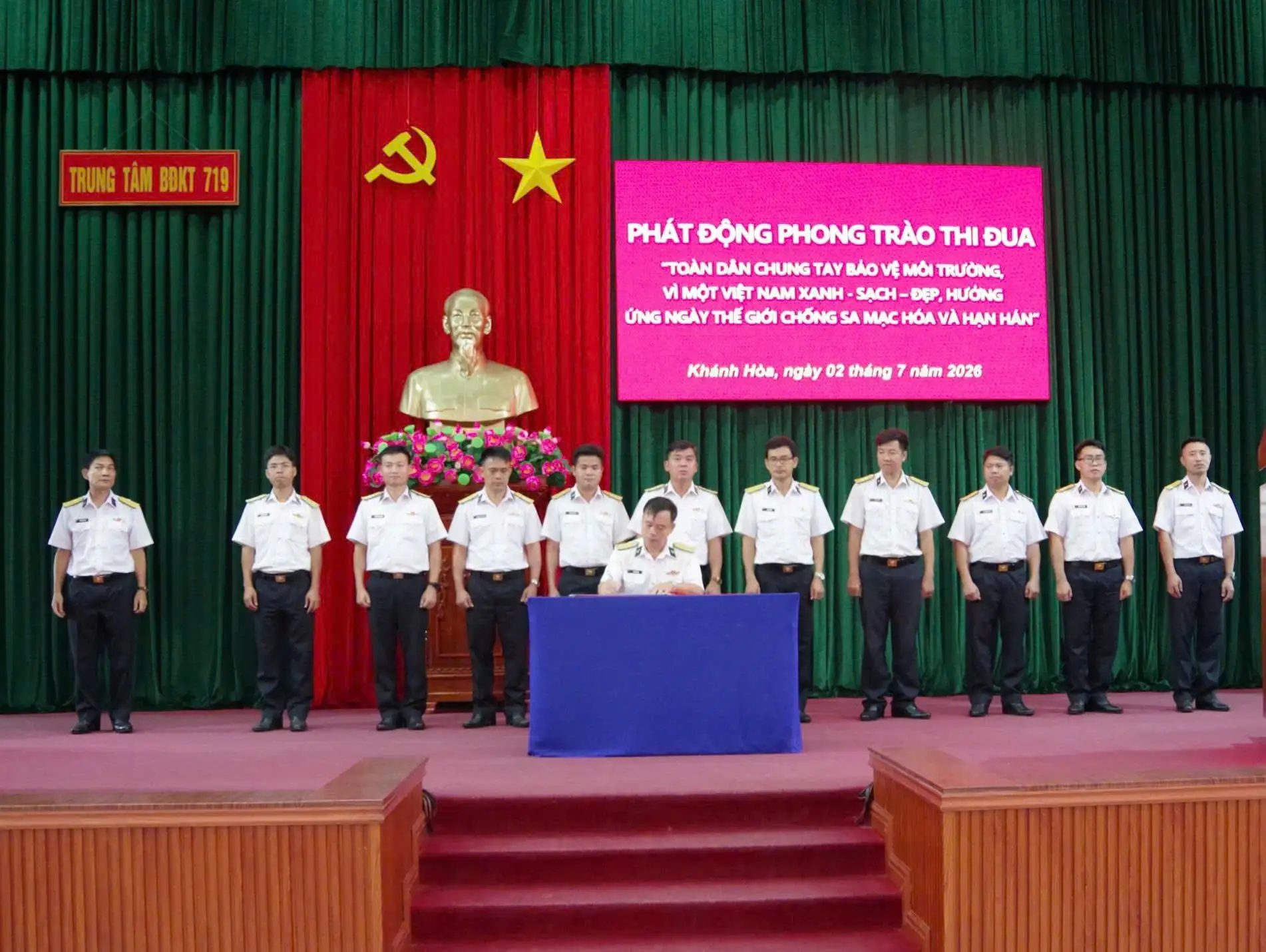 Trung tâm Bảo đảm kỹ thuật 719 phát động phong trào thi đua bảo vệ môi trường