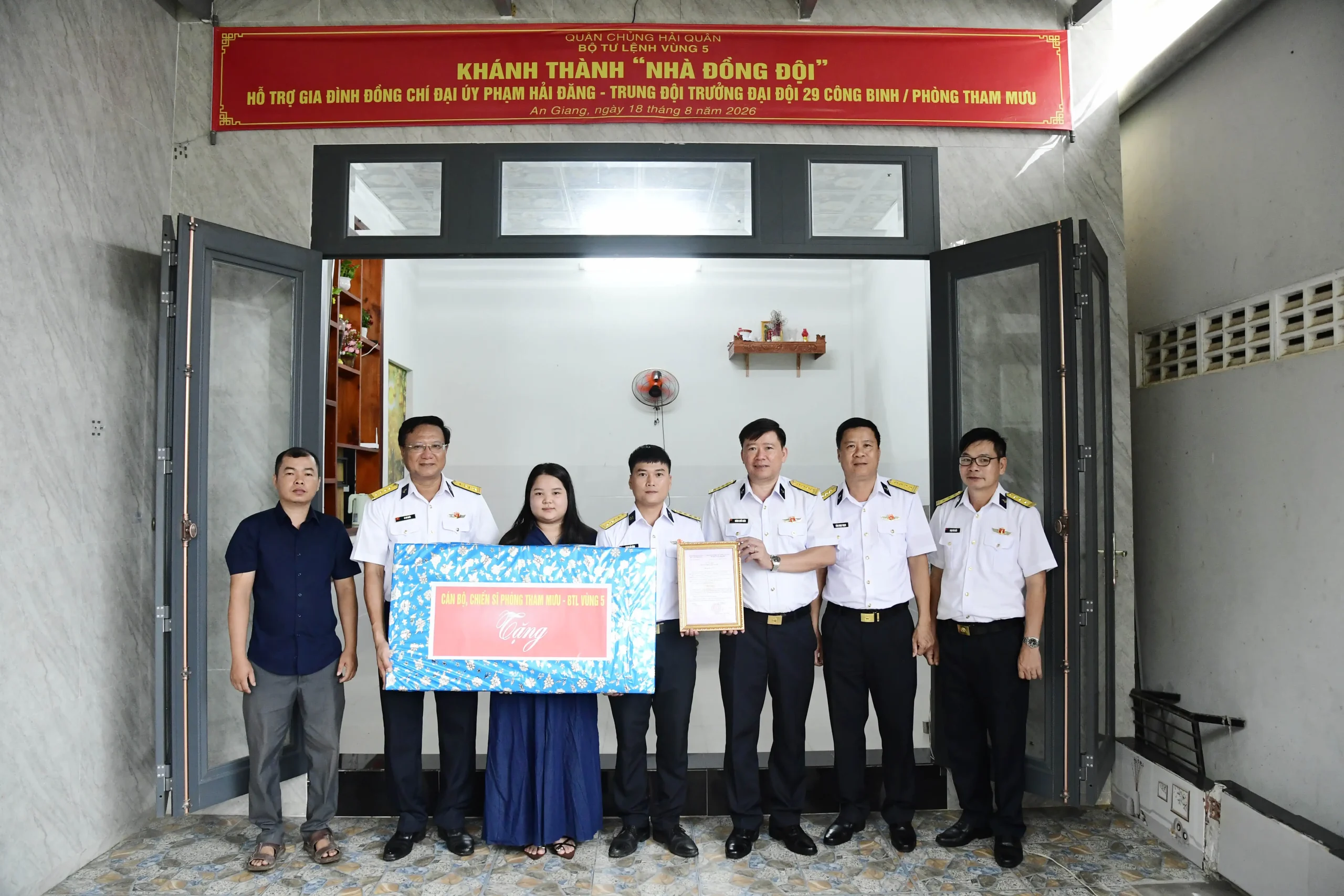 Bộ Tư lệnh Vùng 5 Hải quân khánh thành nhà đồng đội