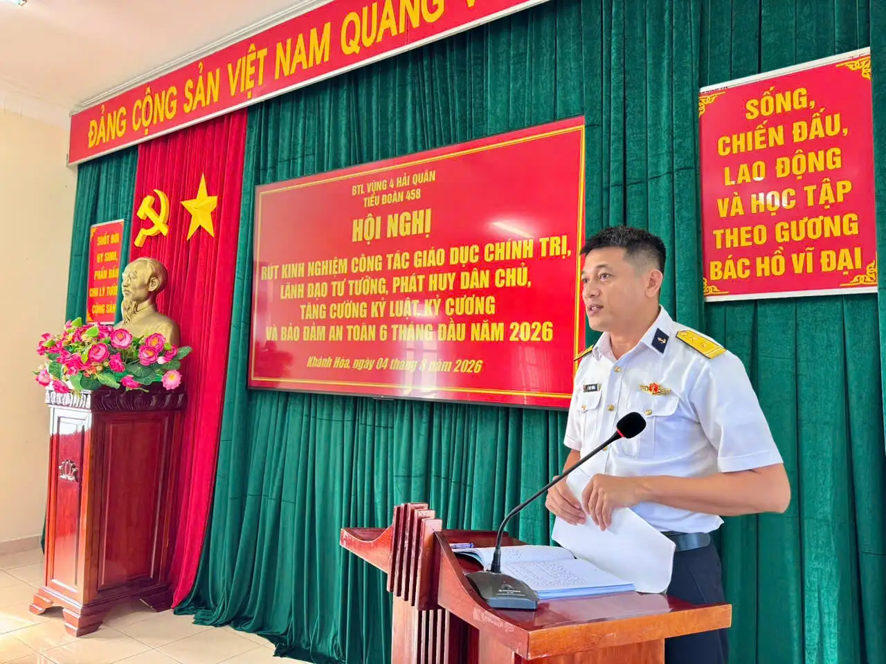 Tiểu đoàn 458 rút kinh nghiệm công tác giáo dục chính trị, lãnh đạo tư tưởng