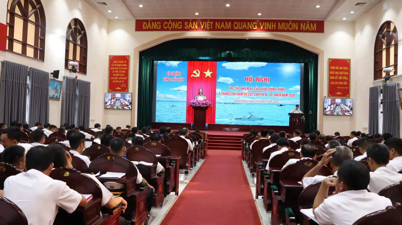 Vùng 4 Hải quân học tập nhiệm vụ 6 tháng cuối năm và các chuyên đề năm 2026