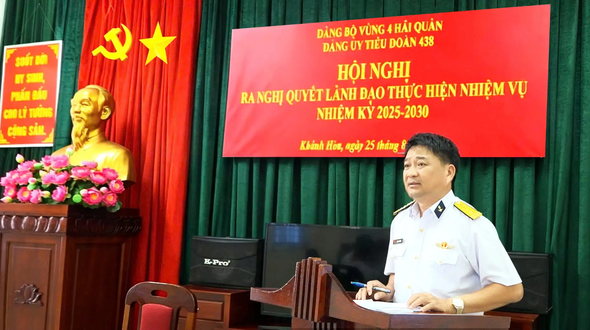 Đảng ủy Tiểu đoàn Phương tiện không người lái (438), BTL Vùng 4 tổ chức Hội nghị ra Nghị quyết lãnh đạo thực hiện nhiệm vụ nhiệm kỳ 2025 – 2030