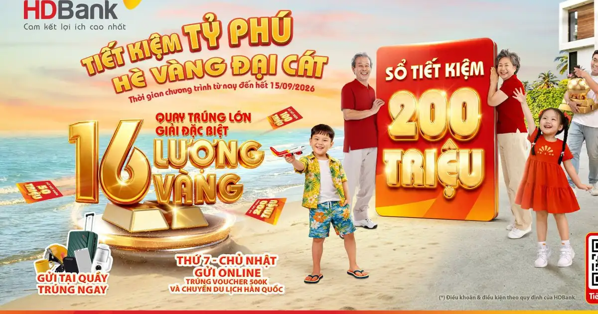 HDBank trao 64 sổ tiết kiệm, tăng tốc chặng cuối ưu đãi 16 lượng vàng SJC