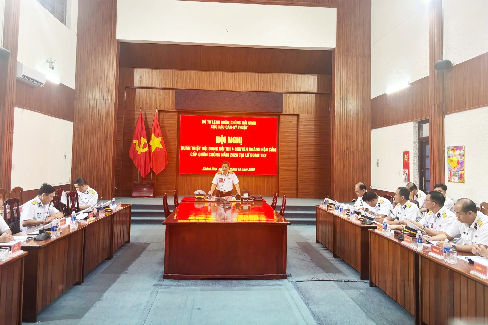 Lữ đoàn 162 được đánh giá cao tại Hội thi 4 chuyên ngành hậu cần Quân chủng Hải quân năm 2026 1 Lữ đoàn 162 được đánh giá cao tại Hội thi 4 chuyên ngành hậu cần Quân chủng Hải quân năm 2026