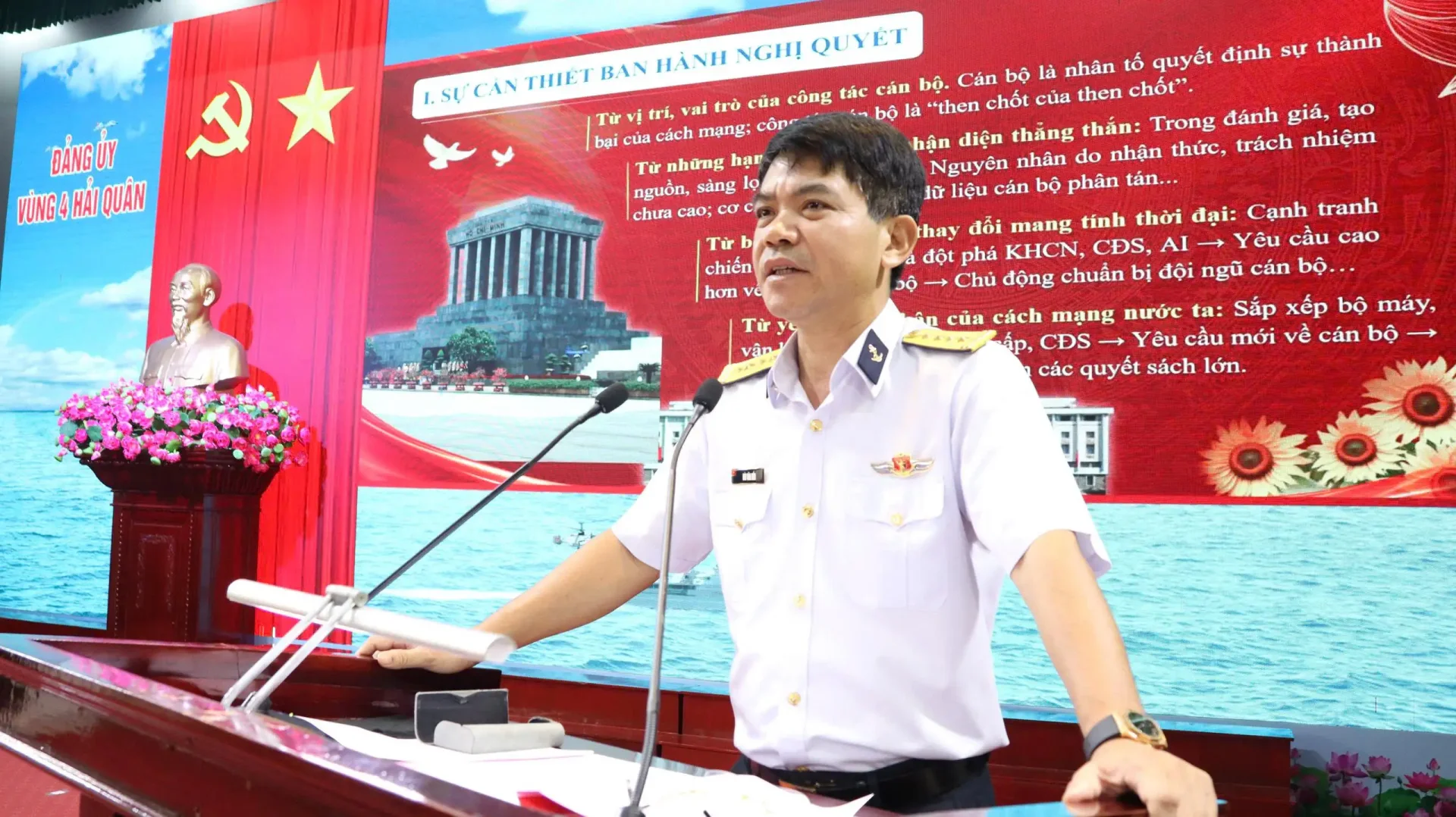 Vùng 4 Hải quân quán triệt Nghị quyết Hội nghị Trung ương 4 khóa XIV
